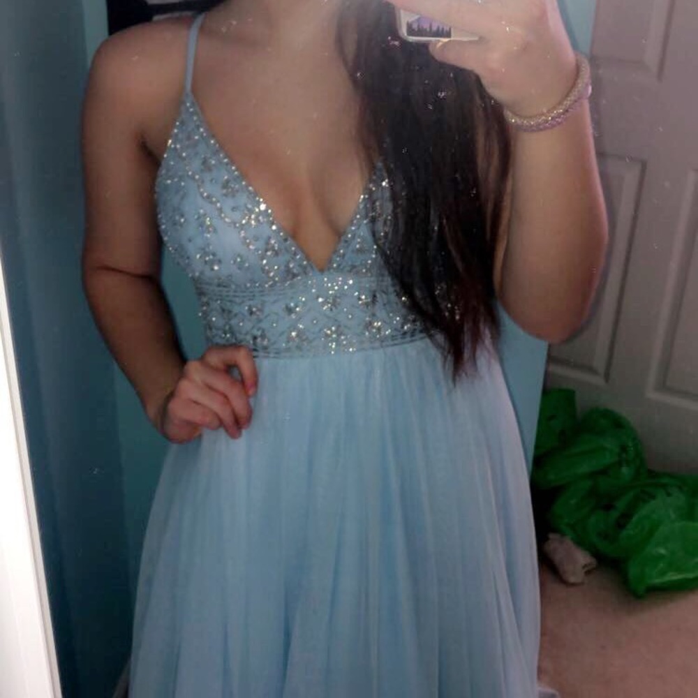 Light blue prom dress